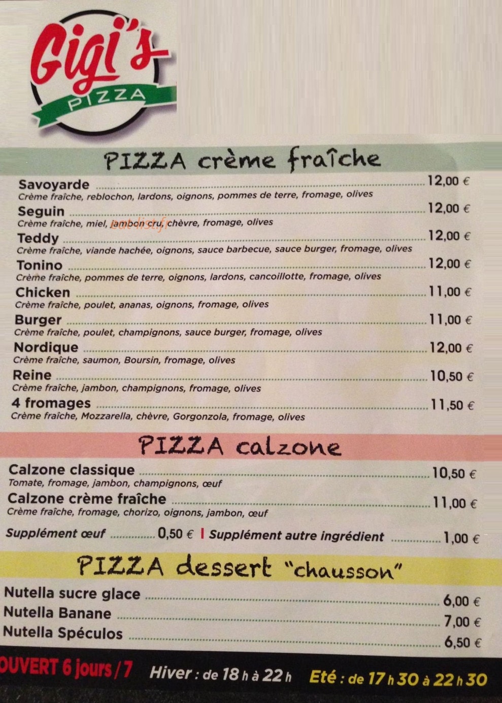 Gigi's — carte page 2
