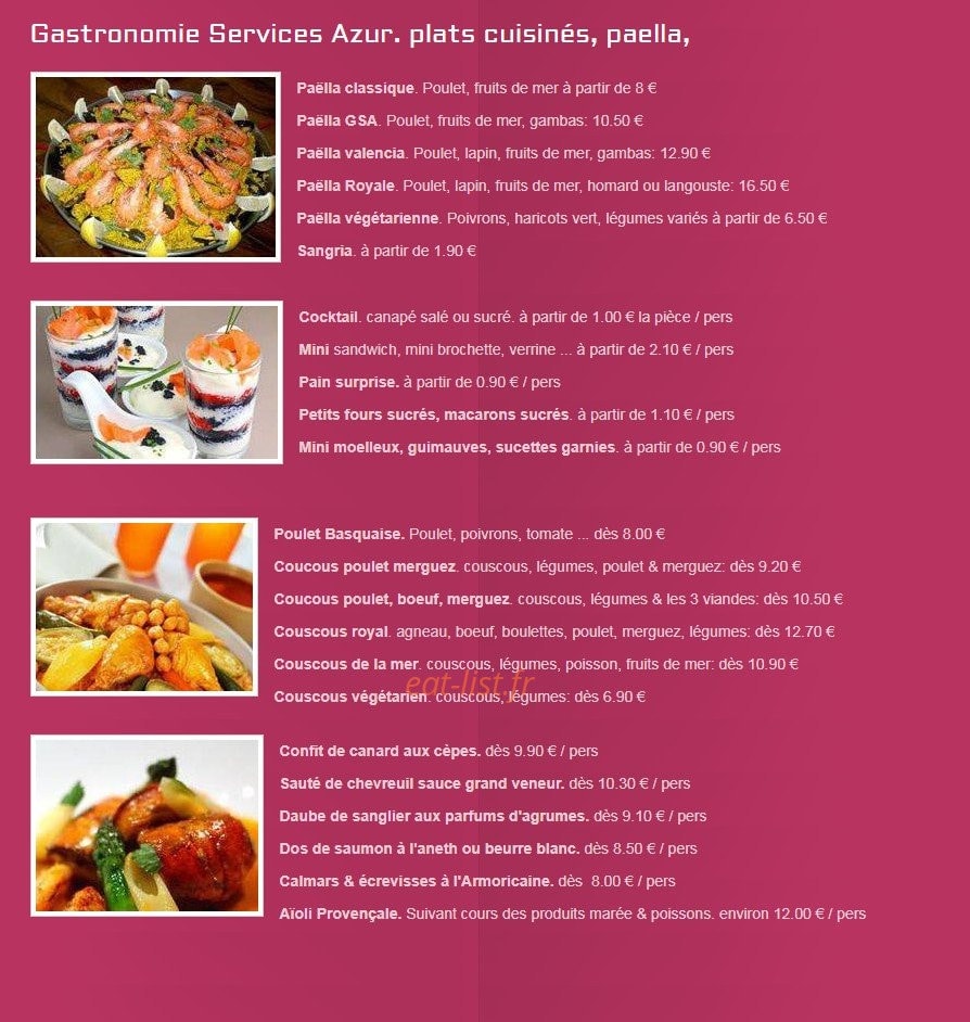 GOUPIL Gourmet — carte page 1