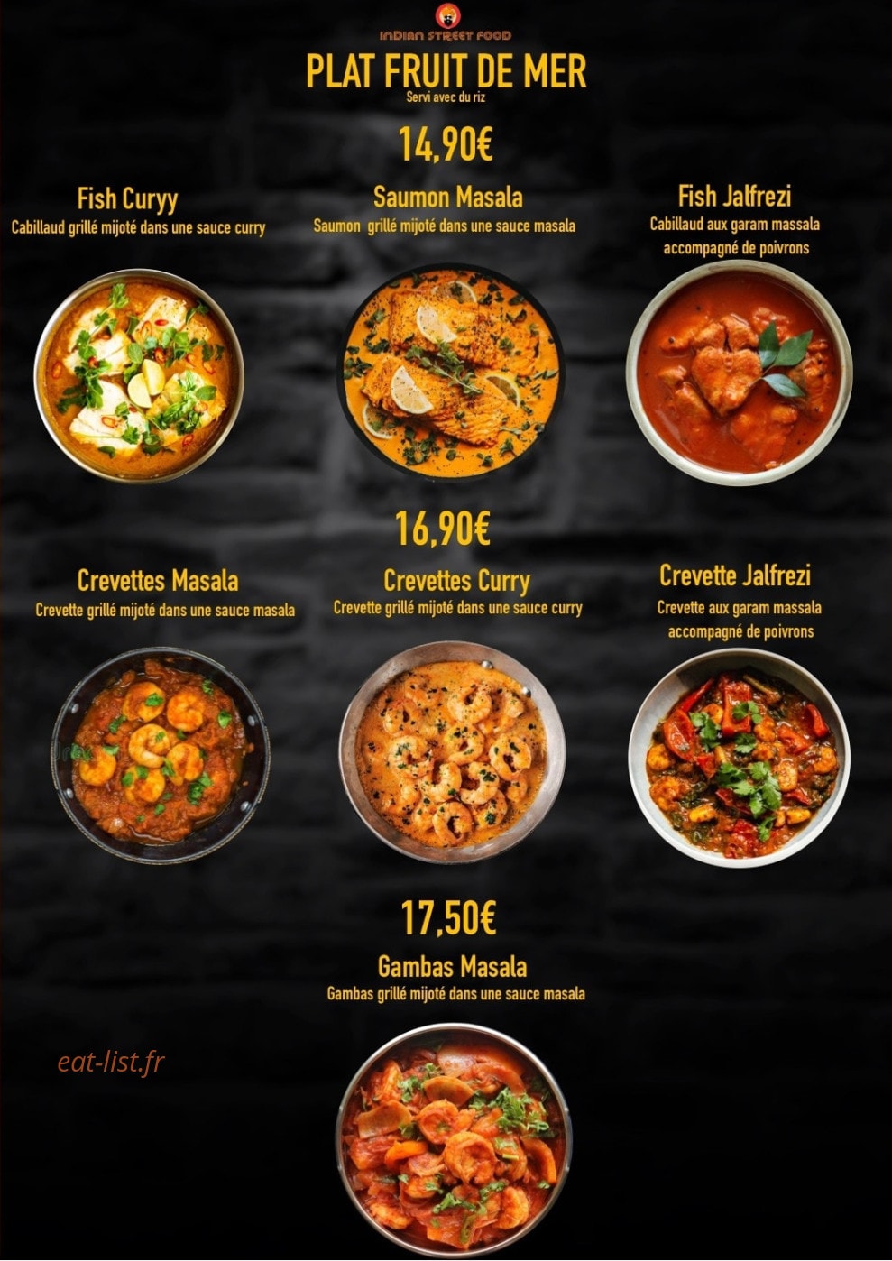 Indian street Food — carte page 4