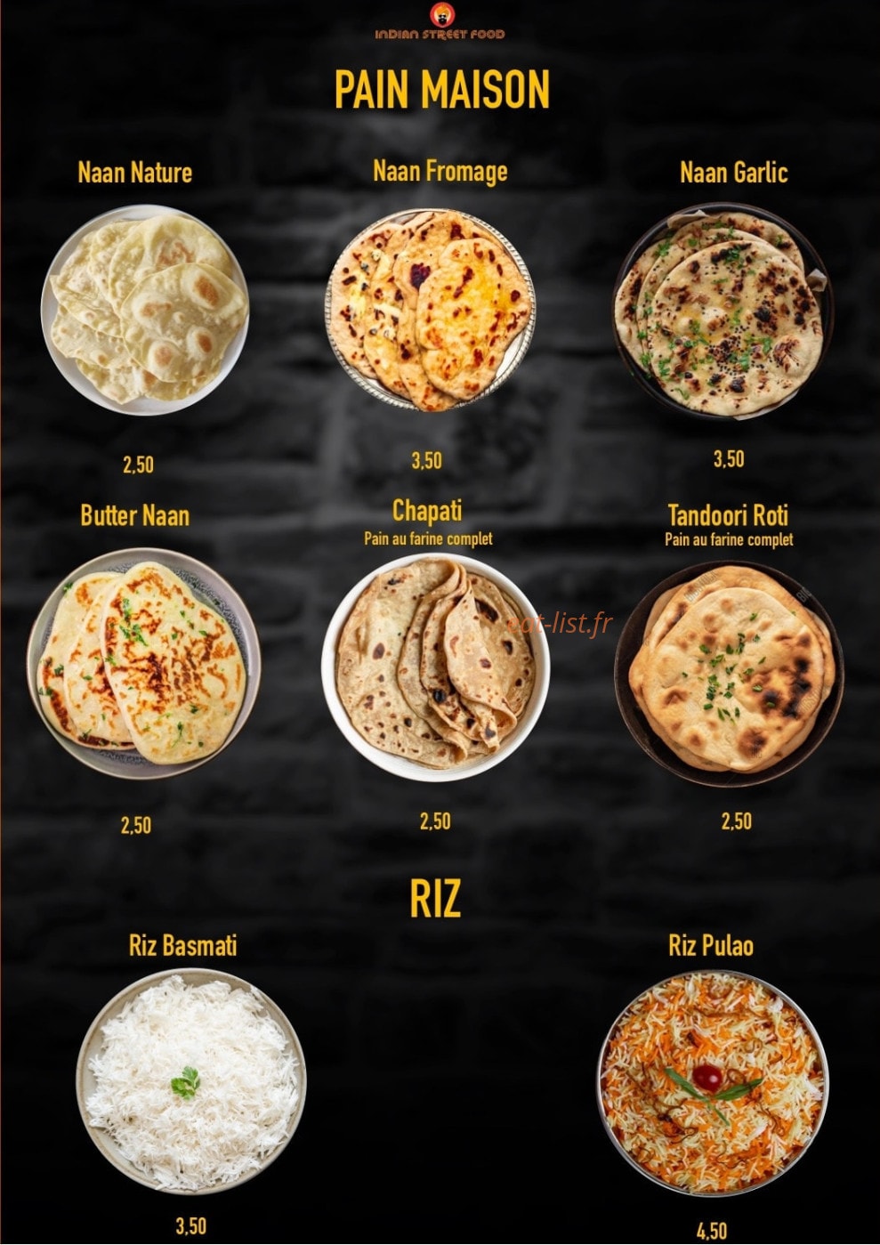 Indian street Food — carte page 7