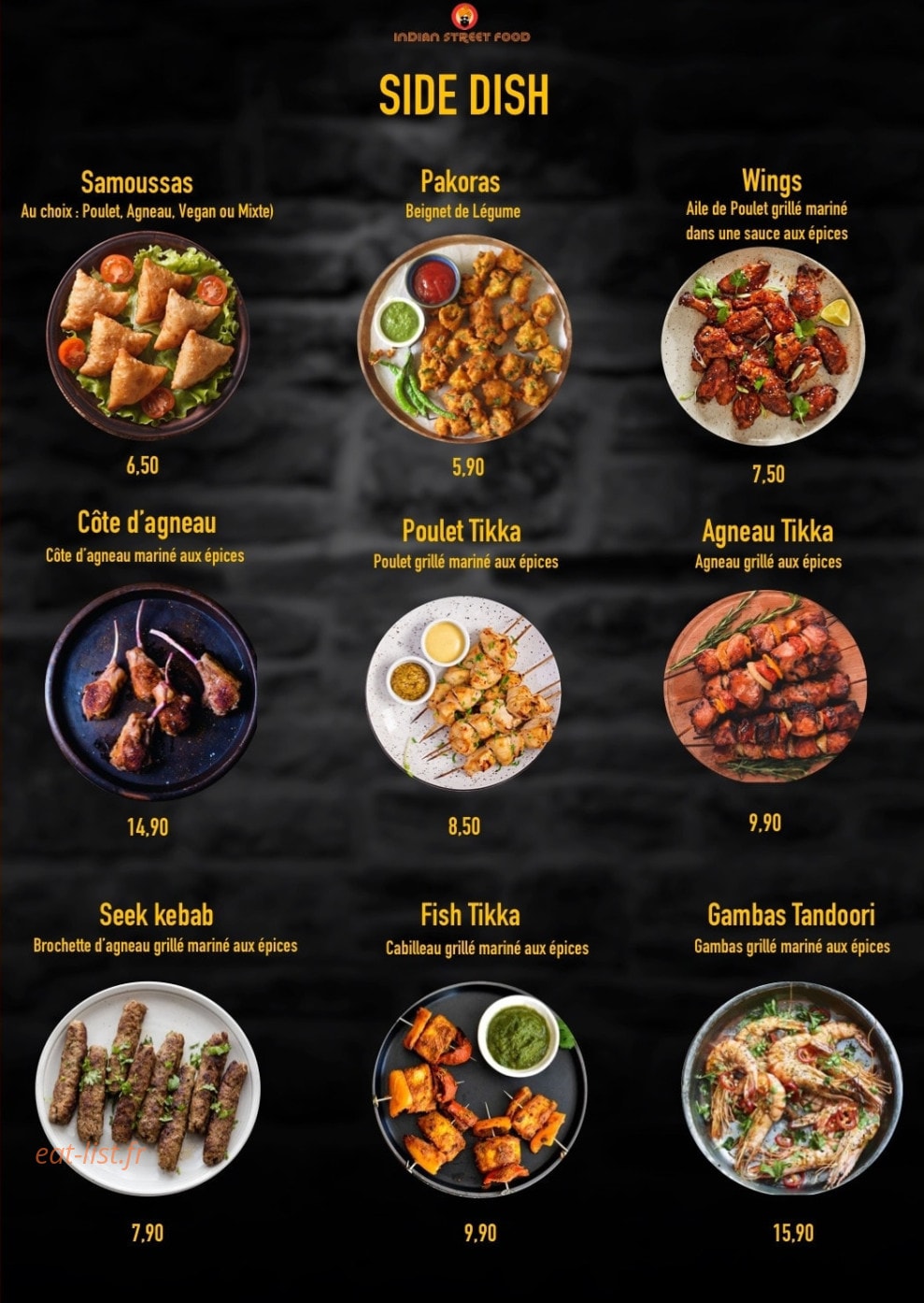 Indian street Food — carte page 6