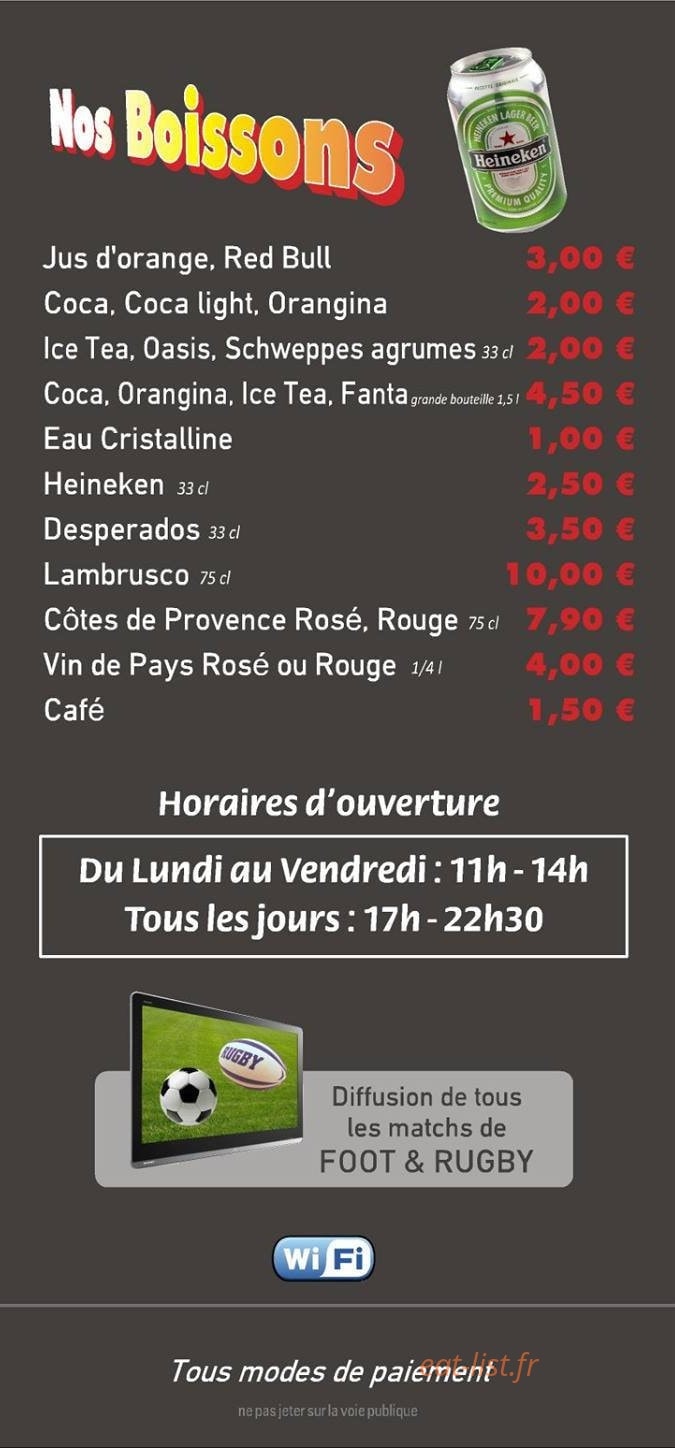 Joy's Pizza — carte page 6