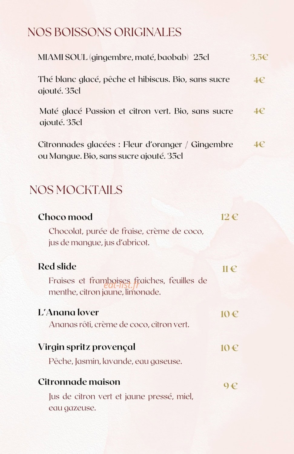 L'Atelier By Vao — carte page 5