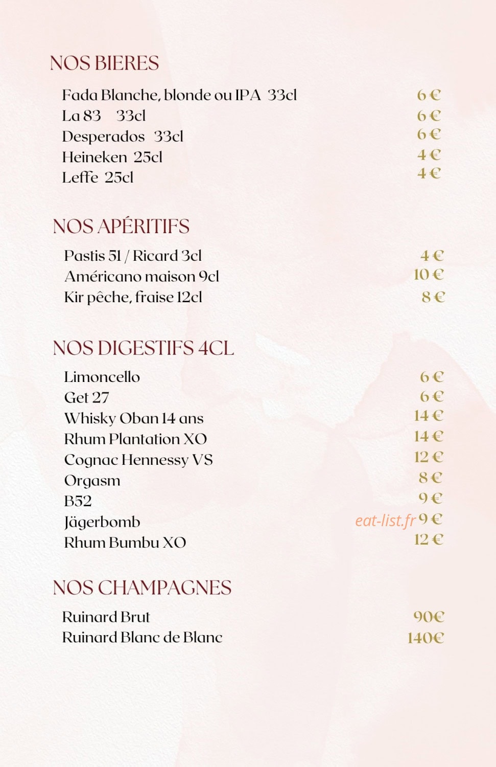 L'Atelier By Vao — carte page 3