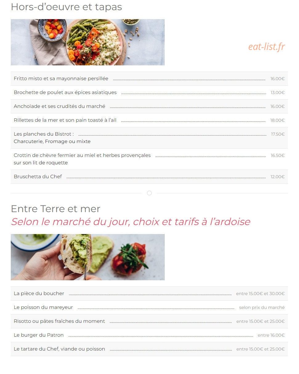 L'Atrium — carte page 1