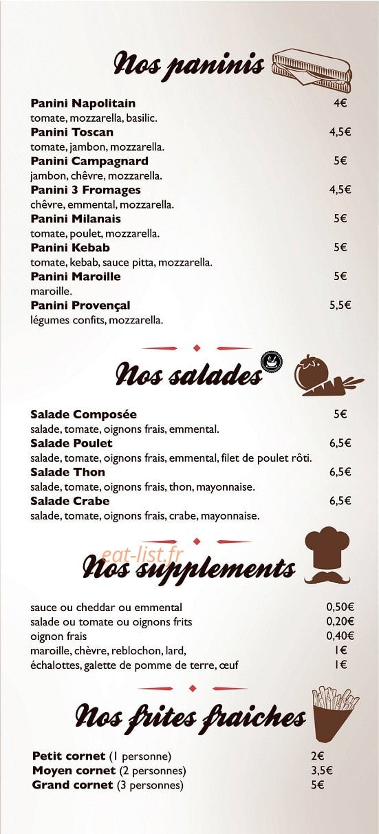 L' Erigane Burger — carte page 7