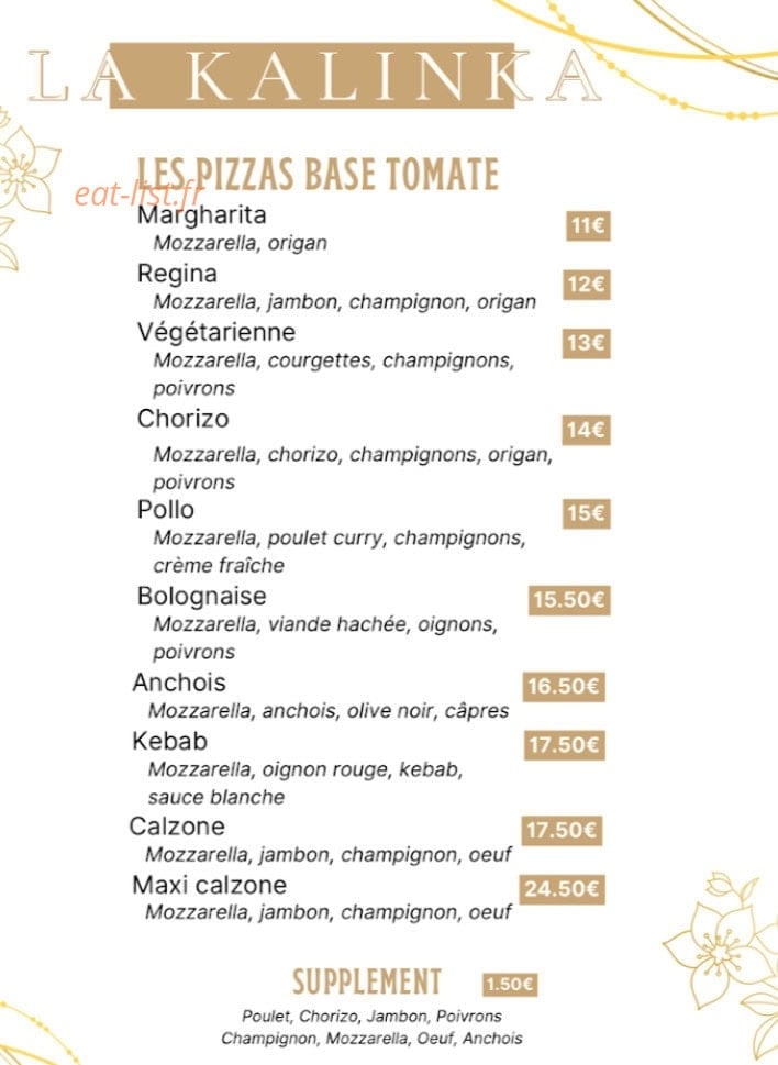 La Kalinka — carte page 3