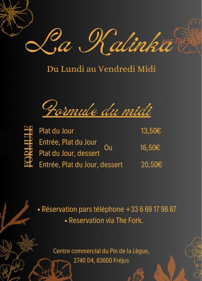 La Kalinka — carte page 6