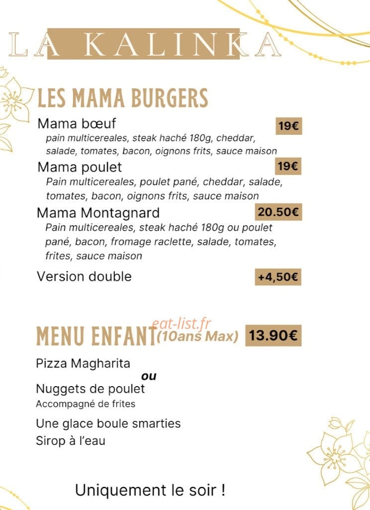 La Kalinka — carte page 5