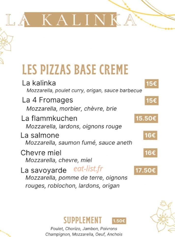 La Kalinka — carte page 4
