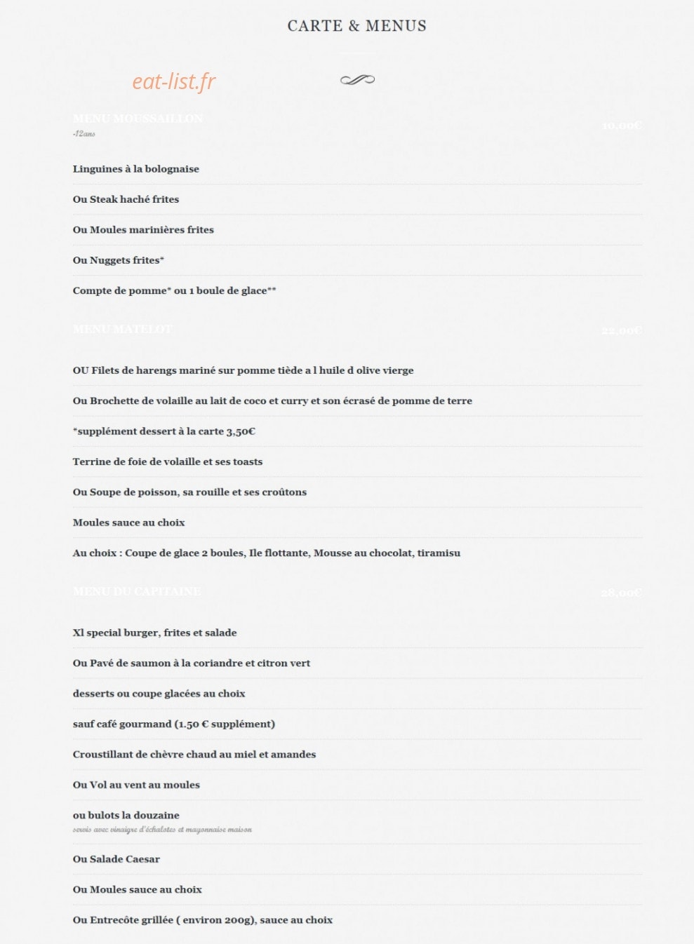 La moule joyeuse — carte page 1