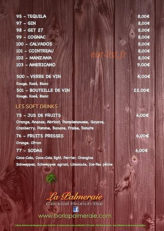 La Palmeraie — carte page 7