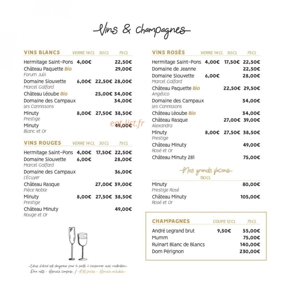 La Plage — carte page 4