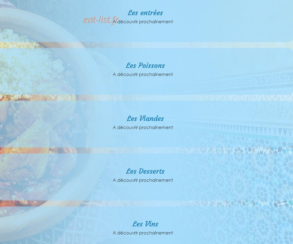 La Rose Des Sables — carte page 1