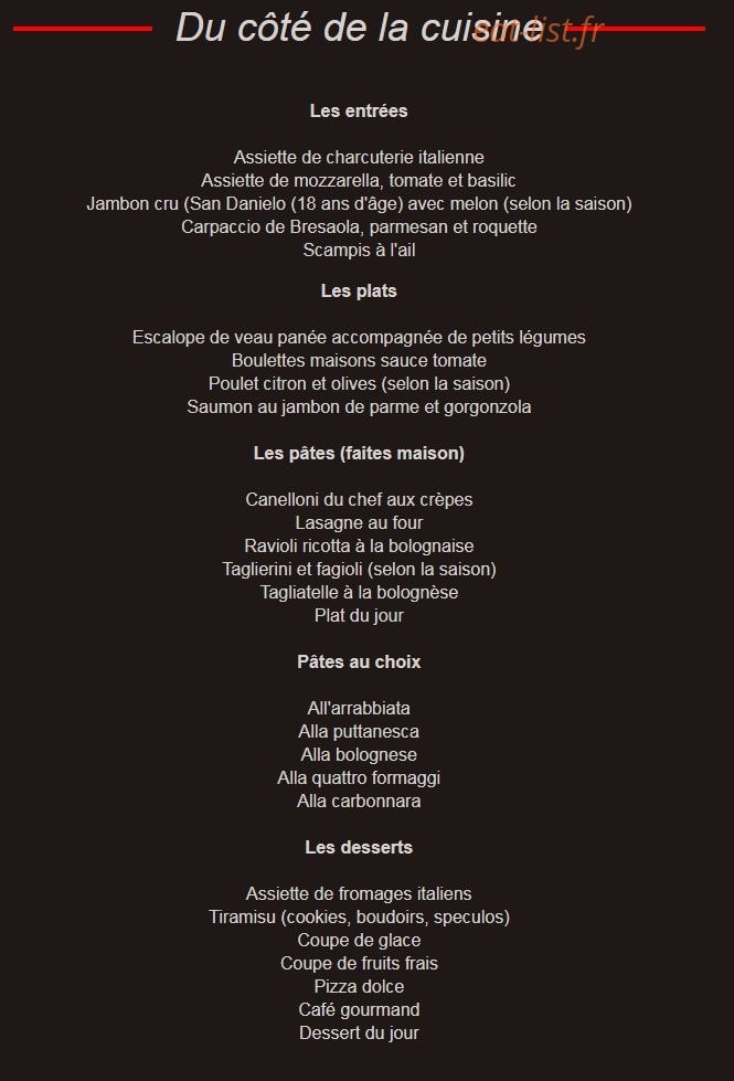 La Tarantella — carte page 1