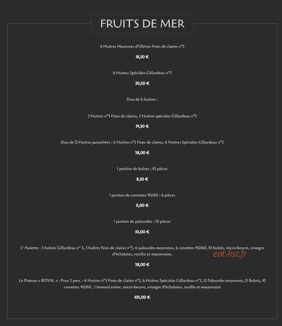 Le César — carte page 1