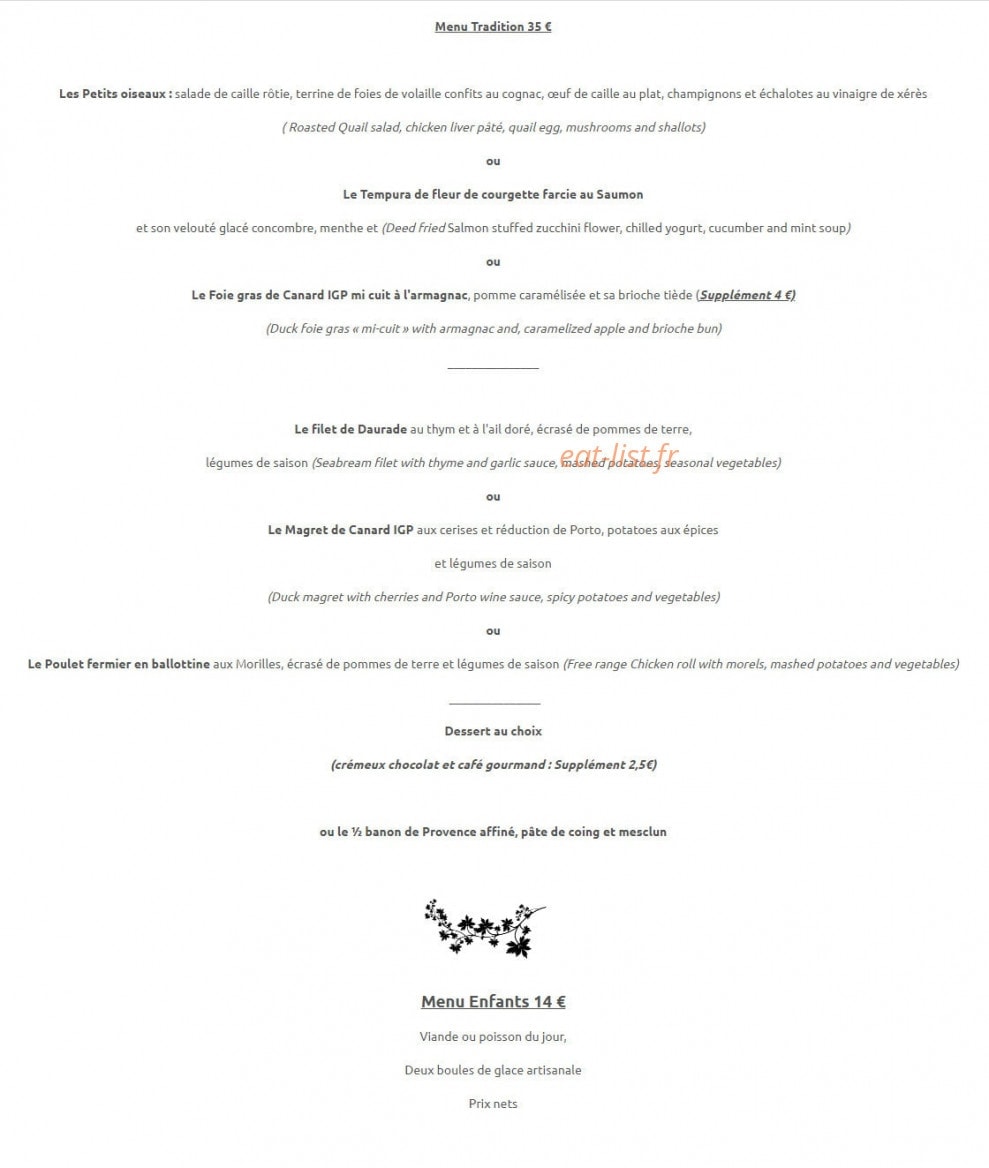 Le Dit Vin — carte page 2