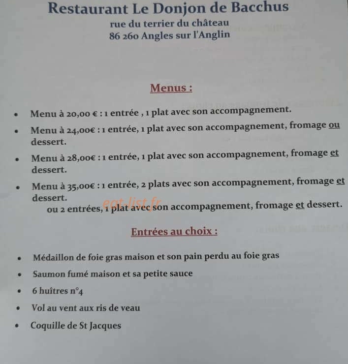 Le donjon de bacchus — carte page 1