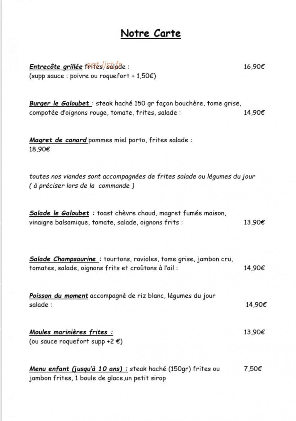 Le Galoubet — carte page 1