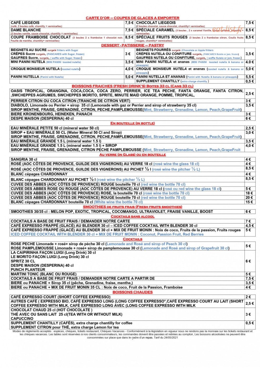 Le Klub 14 — carte page 2