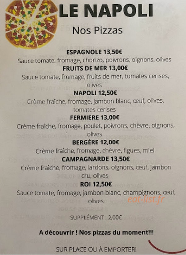 Le Napoli — carte page 1