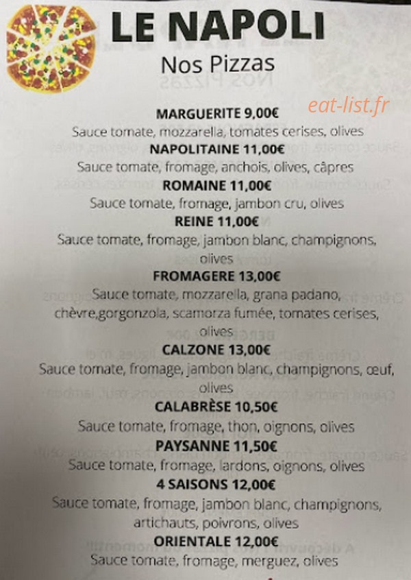 Le Napoli — carte page 2