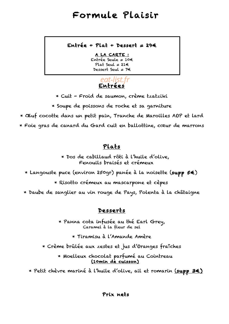 Le Niçois — carte page 1