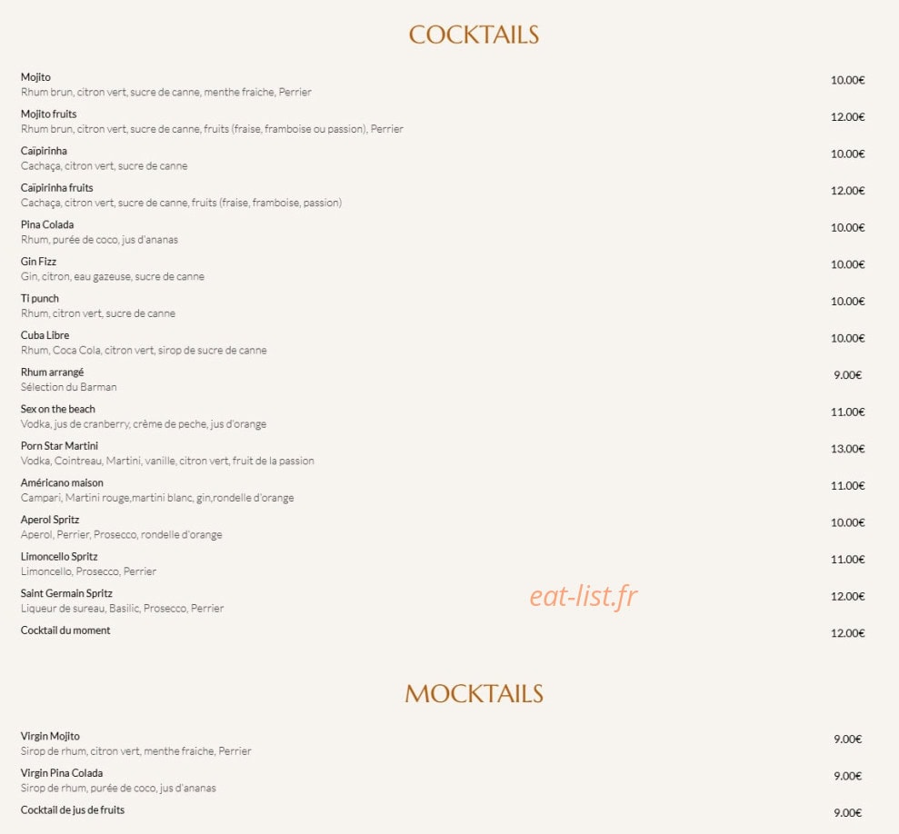 Le Palma Plage — carte page 4