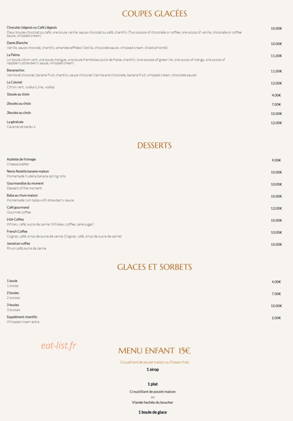 Le Palma Plage — carte page 2