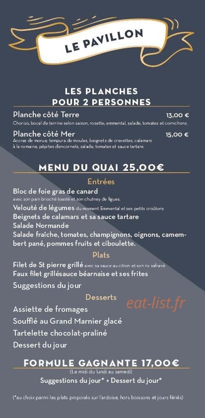 Le Pavillon — carte page 2