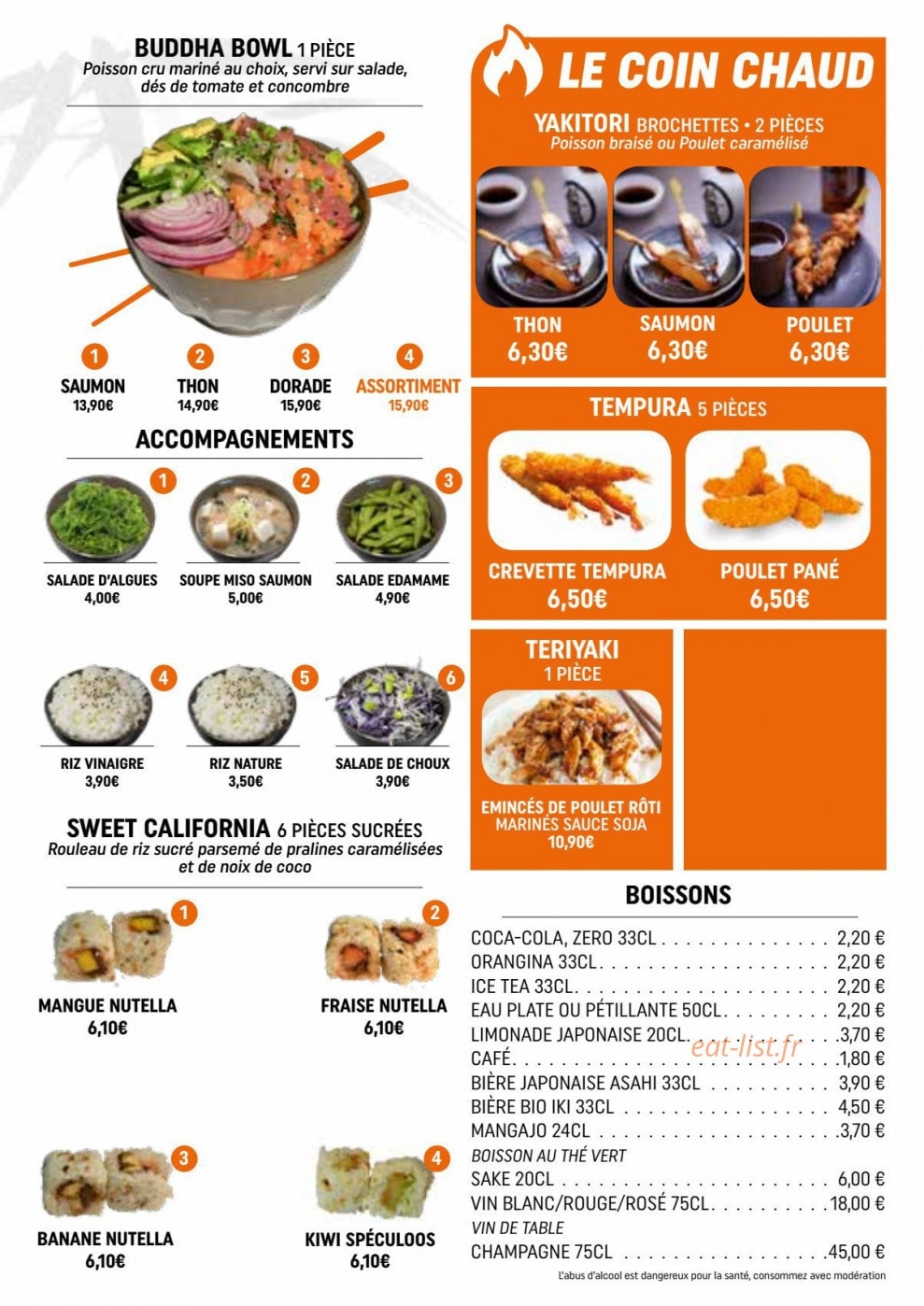 M sushi — carte page 7