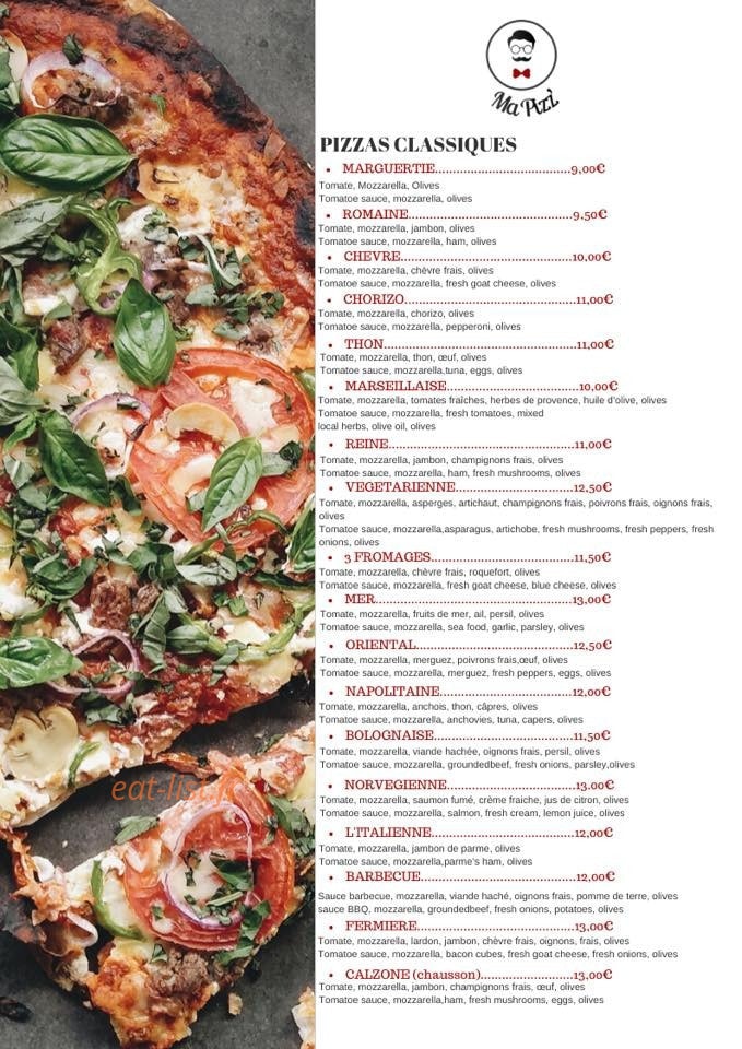 Ma Pizz' — carte page 2