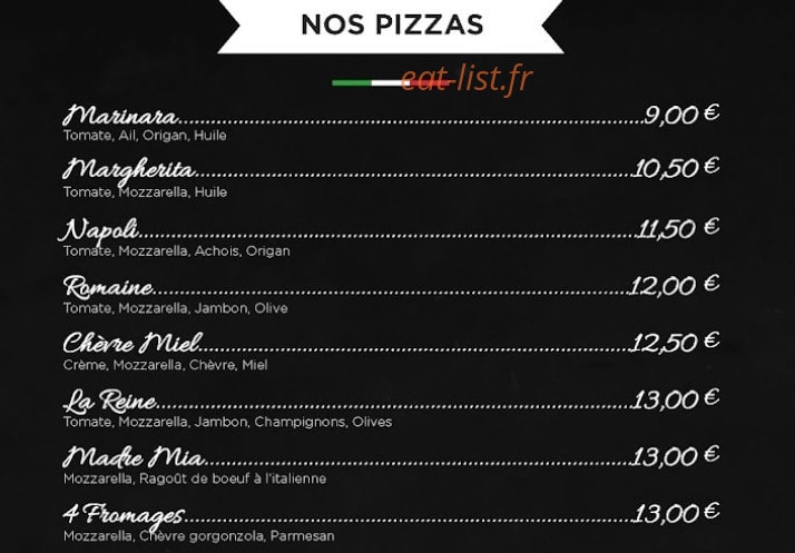 Madre Mia — carte page 2