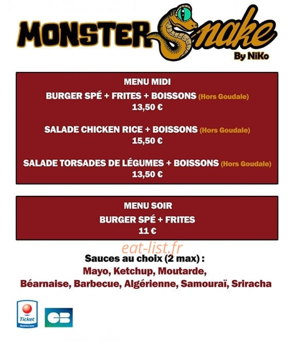 Monster Snake By Niko — carte page 1