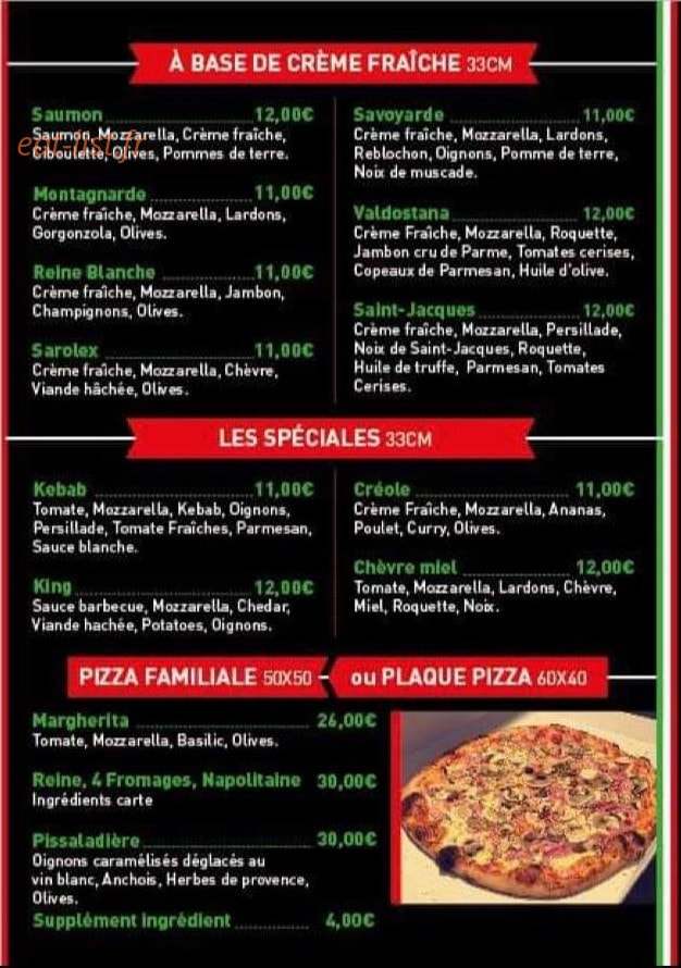O'Pizz — carte page 4
