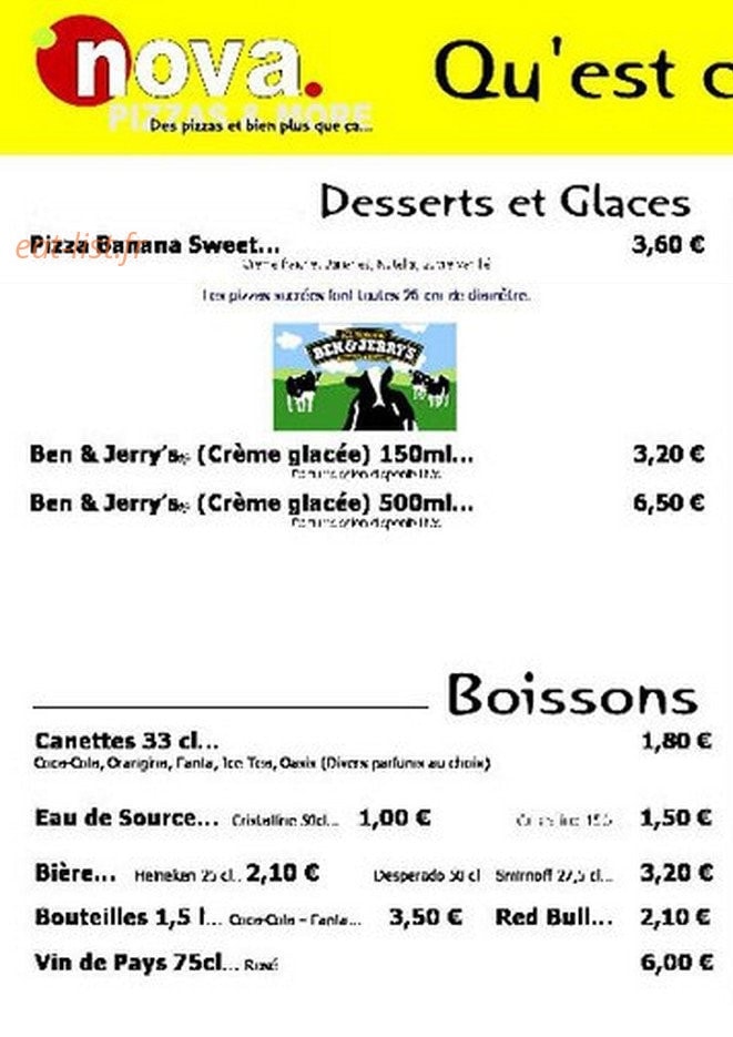 Pizza Nova — carte page 3
