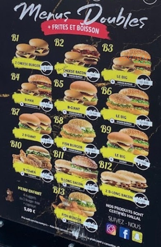 Point burger — carte page 2