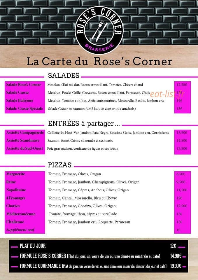Rose's Corner — carte page 1