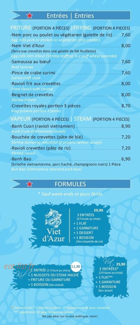 Viet D Azur — carte page 2