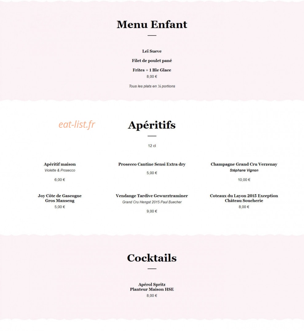 Au relais du Sommelier — carte page 2