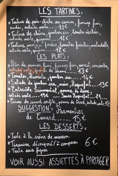 Café du Siècle — carte page 1