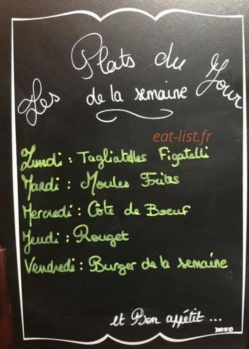Chez Pa' — carte page 1