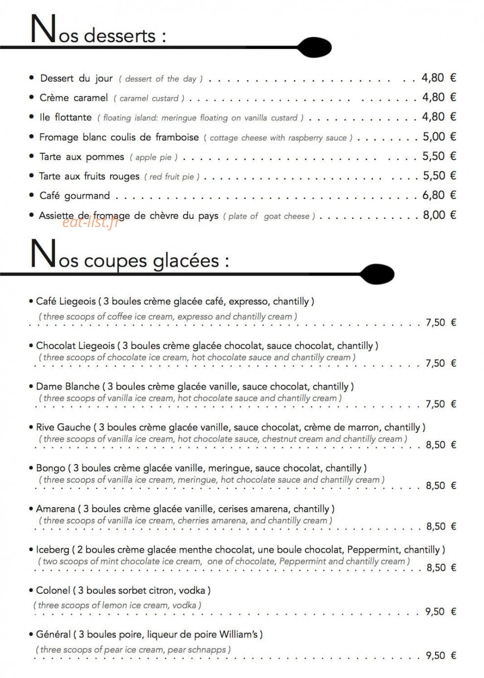 Le Rive Gauche — carte page 4