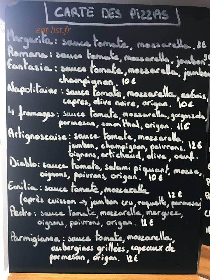 L'Auberge d'Artignosc — carte page 1