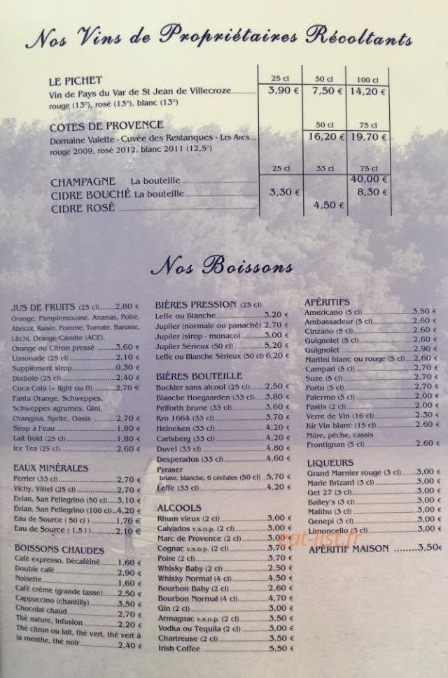 Le Bouchon — carte page 6
