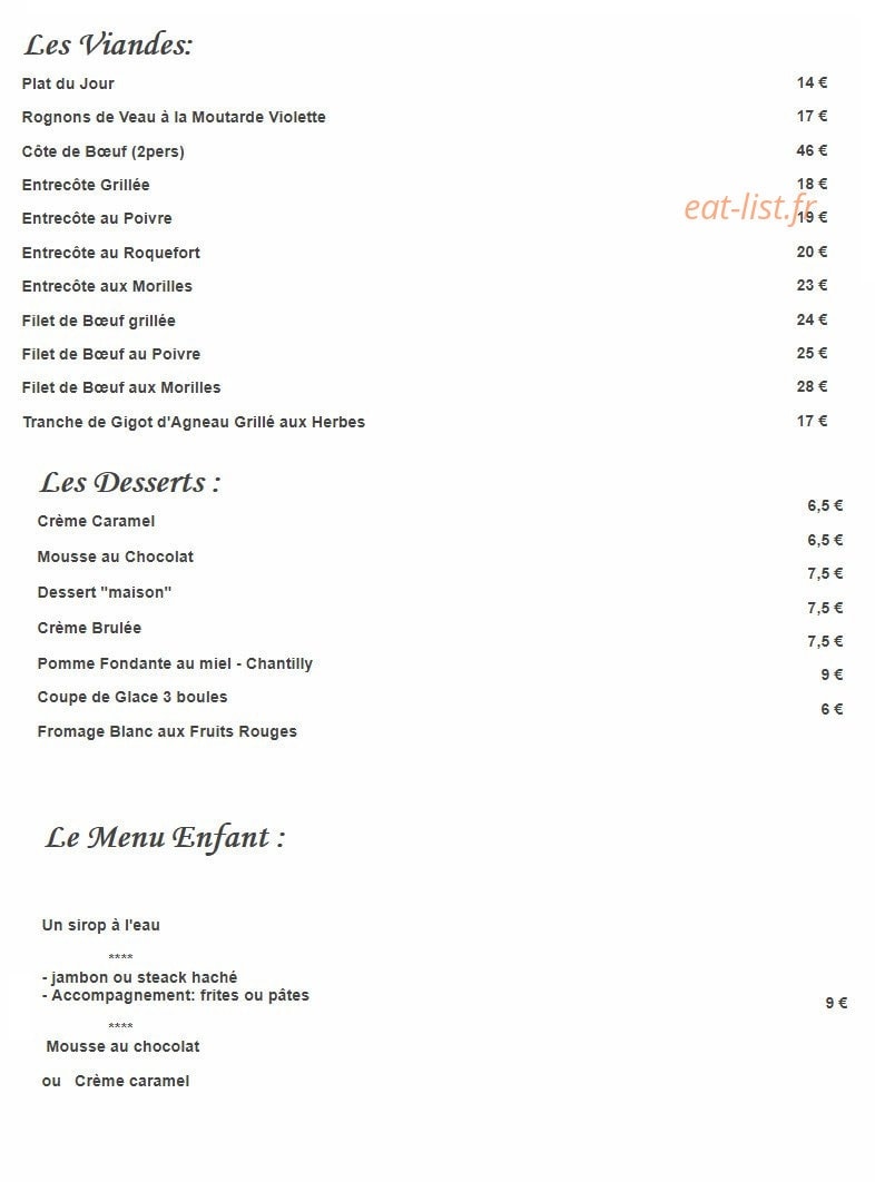 Le Cavalet — carte page 2