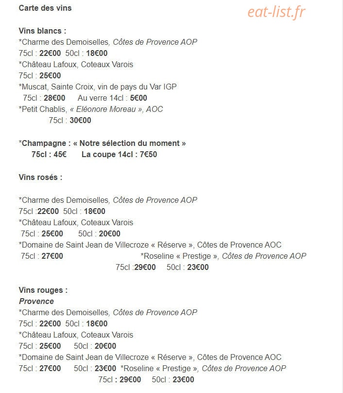 L'Escapade — carte page 3