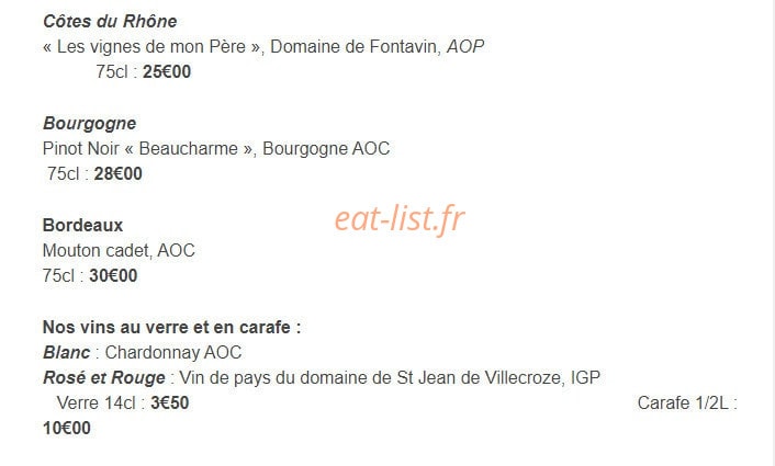 L'Escapade — carte page 4