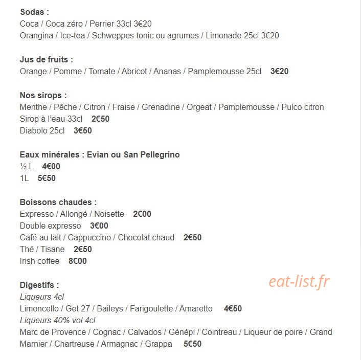 L'Escapade — carte page 2