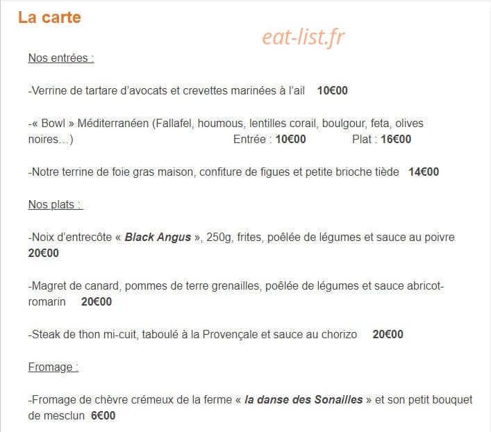 L'Escapade — carte page 5